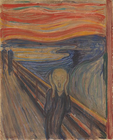 Edvard Munch, De schreeuw, 1893, Oslo, Nasjonalmuseet for kunst, arkitektur og design