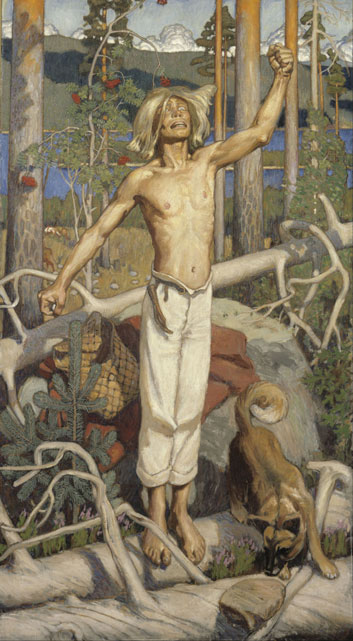 Akseli Gallen-Kallela, Kullervo vervloekt, 1899, Helsinki, Ateneum