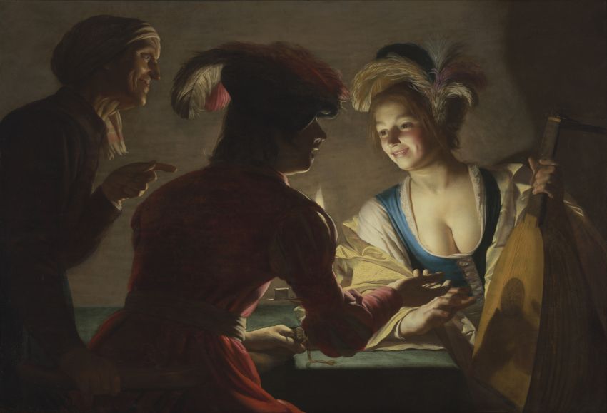 Gerard van Honthorst, De koppelaarster, 1625, Utrecht, Centraal Museum