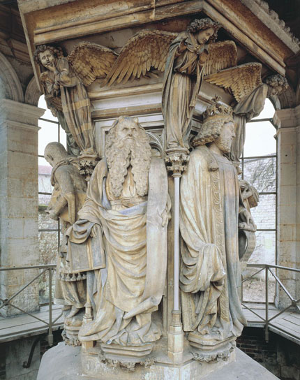 Kunst van de Bourgondi&euml;rs,

Claus Sluter, Mozesput, 1403, Dijon, Chartreuse de Champmol